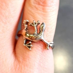 Sterling silver lizard ring